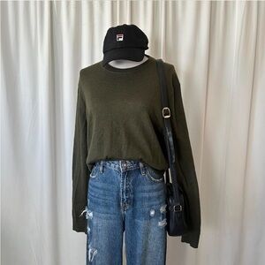 Green Club Room wool blend Crewneck sweater.